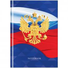 Бизнес-блокнот А5 80л. OfficeSpace "Россия", матовая ламинация, выборочный УФ-лак