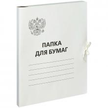 Папка для бумаг с завязками OfficeSpace, Герб России, картон немелованный,300г/м2, белый, до 200л.